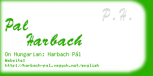 pal harbach business card